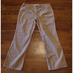 Ann Taylor LOFT Original Boot Corduroy Pants Tan Beige Women 12P Petite